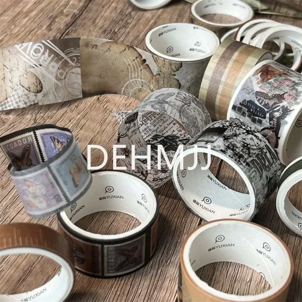 

22Pcs Vintage Washi Tape Set Antique Masking Butterfly Tapes Decorative Collage Scrapbooking Junk Journaling Planners Diy Crafts