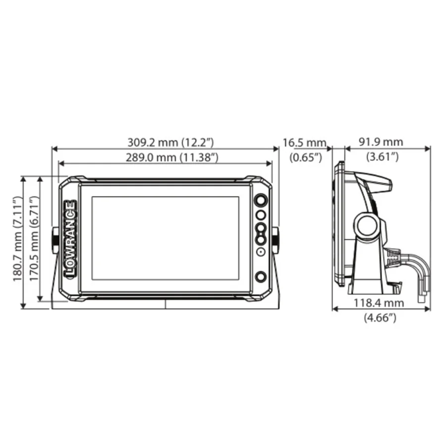 LOWRANCE FS9 휴대용 터치스크린 어군탐지기 실시간 동적 소나 풀 스윕 차트플로터 다차원 이미징