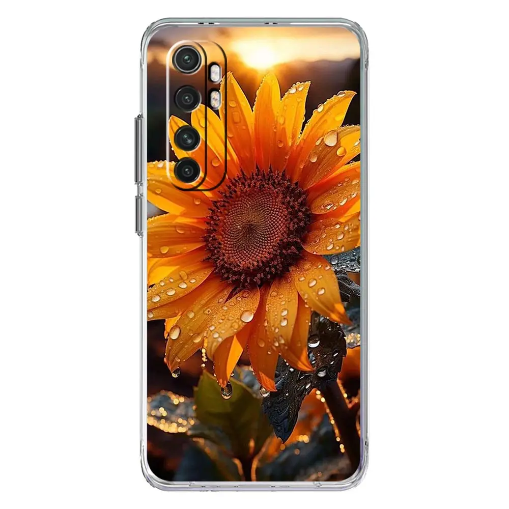 Clear Floral & Leaf Artistic Phone Case Cover