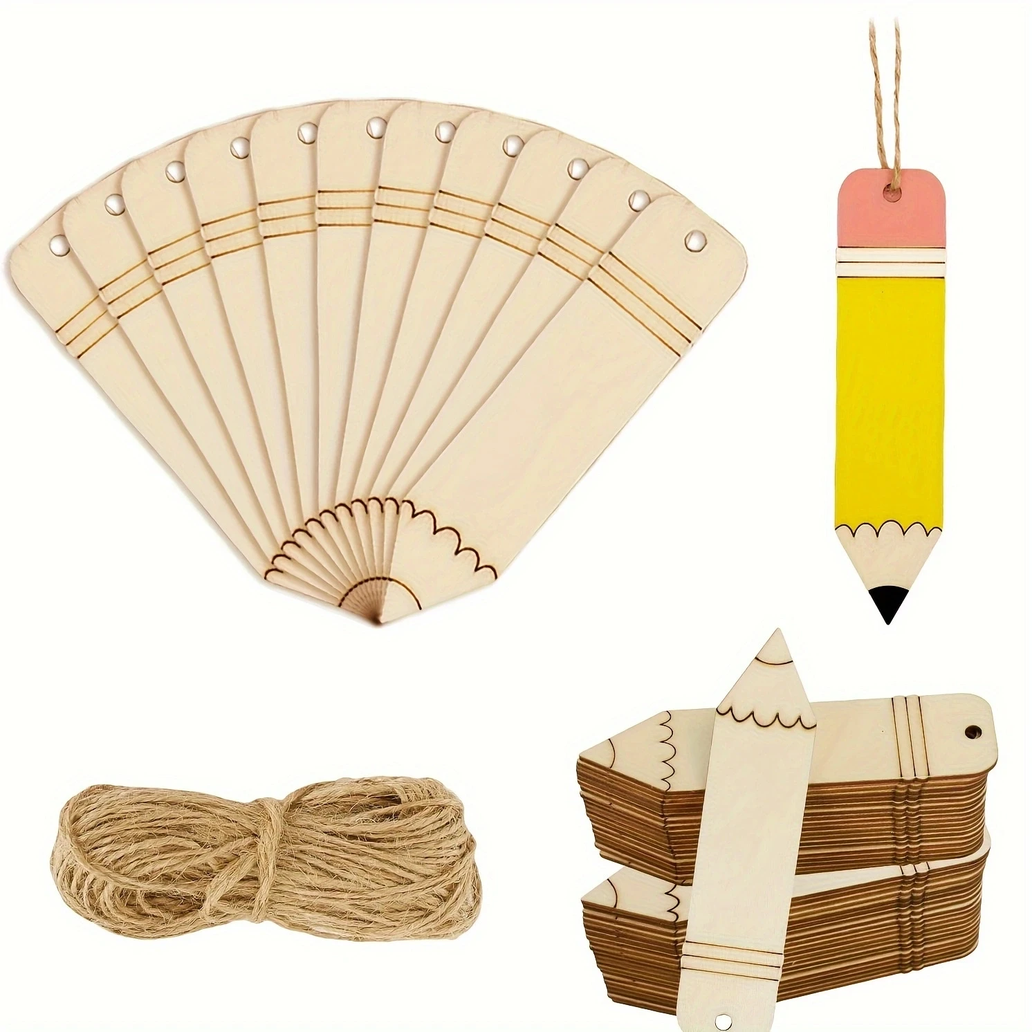 DIY Wooden Slice Book Decor and Bookmark Craft Supplies