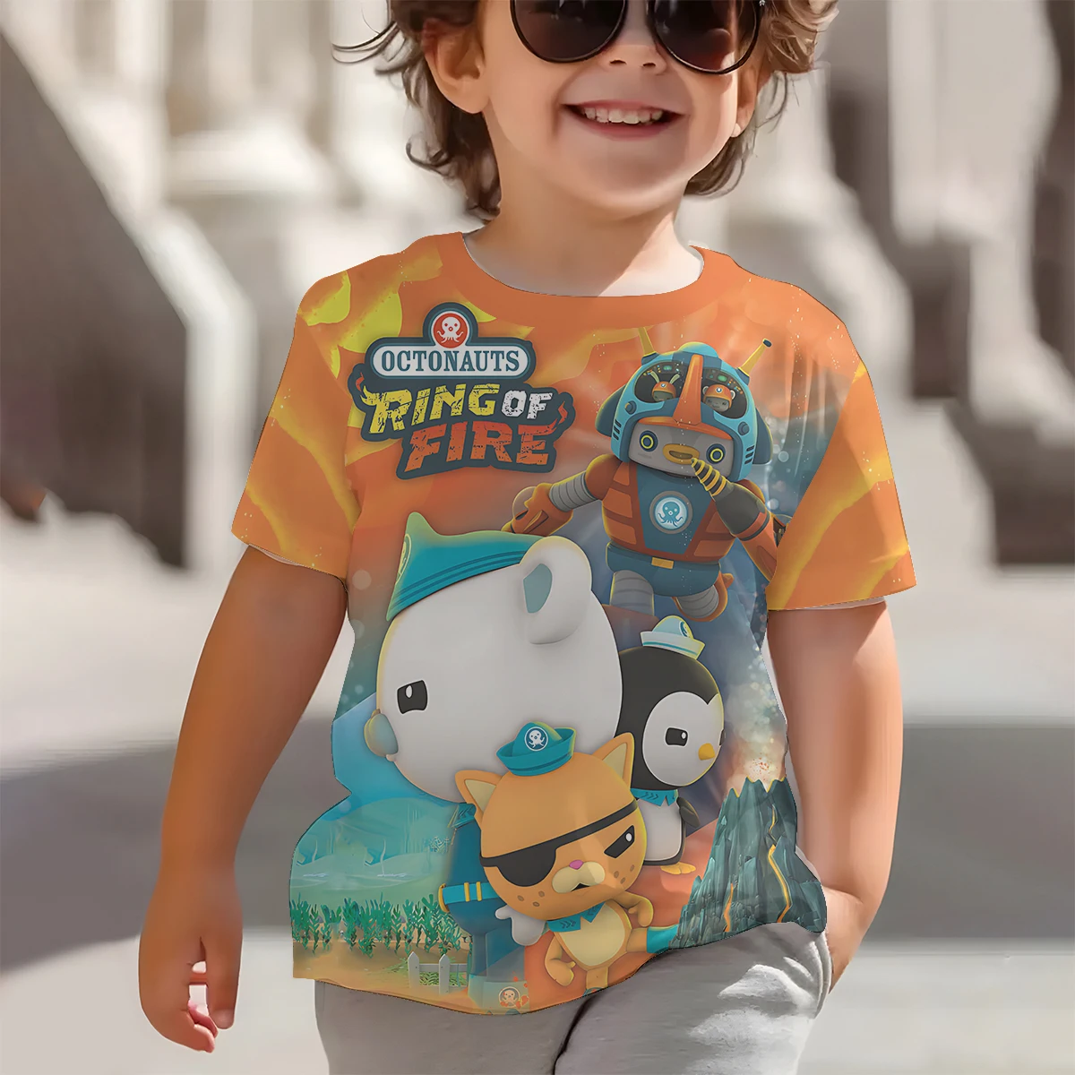 3D Print Cartoon O-octonauts Baby Clothing 5 to 14 Years Male Outdoor Clothes for Children Boy Girl Child T-Shirt Top Shirts 2