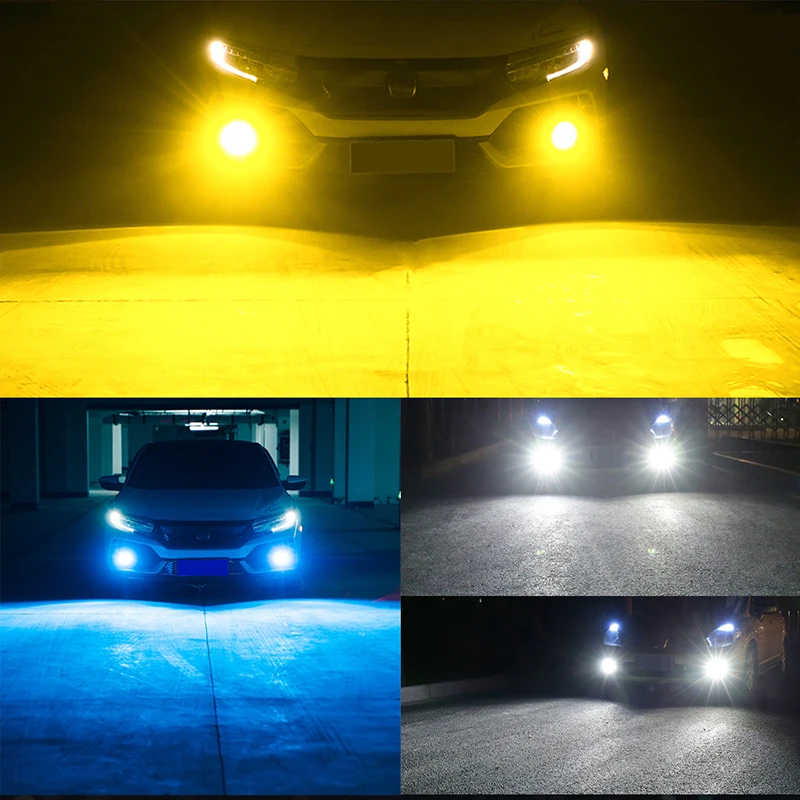 H8 LED H11 H1 9005 9006 HB3 HB4 H7 H3 H4 Car Fog Lights 1PC With 3030 Chips 12LED 6000K White Auto Fog Lamp Day Running Light 12V led car lights,led lights