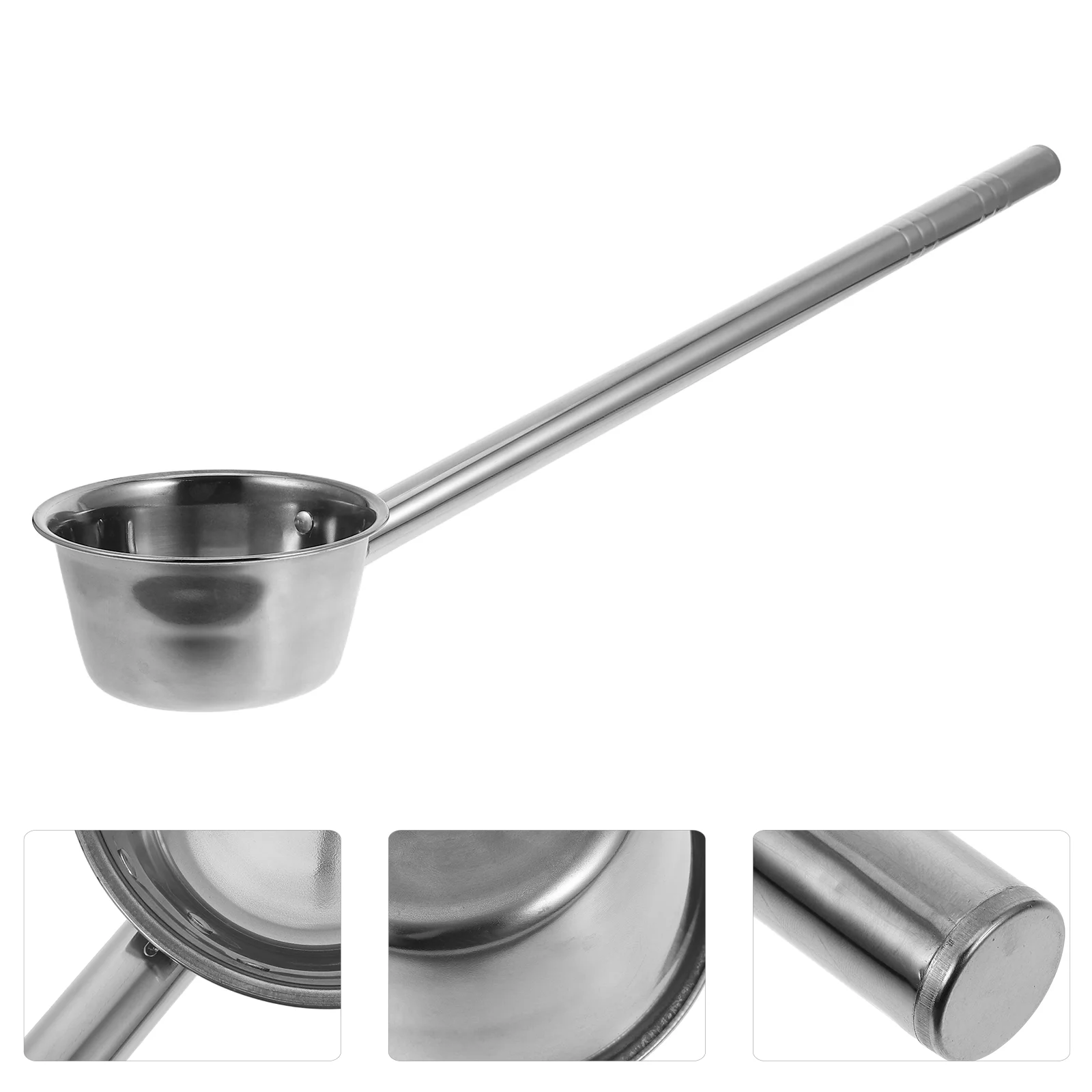 Stainless Steel Water Ladle Handle Thickened Scoop for Plant Vegetable Watering Home Cleaning Kitchen Bathrooms