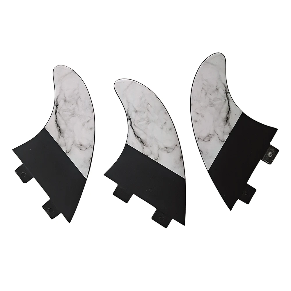 M/L Tri Fins UPSURF FCS FINS G5/G7 Surfboard Fins Fiberglass Surf Fins Thruster Marbling Design 3 Fin For Sup Accessories