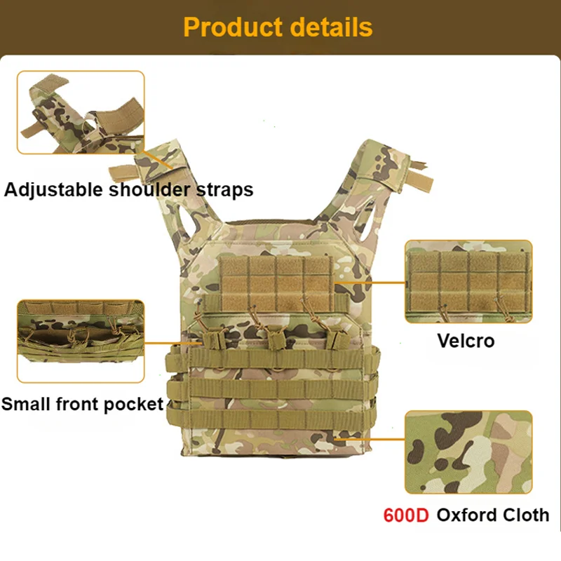 Tactical Vest Nylon Body Armor Hunting Carrier Airsoft Accessories Combat MOLLE Camo tactical vest