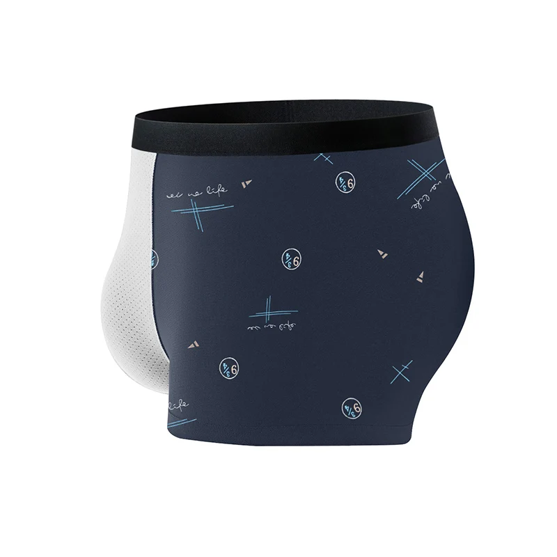 4-piece men's fashion printed boyshort comfortable plus size 5XL6XL juvenile underwear beach shorts elastic waist underwear 6