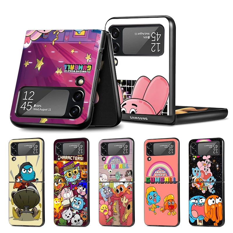 The Amazing World Gumball Z Flip 4 Z Flip 4 Phnoe Case Per Samsung Z Flip 3 5 5G Black Hard Shell Galaxy Zflip3 Zflip4 Zflip5