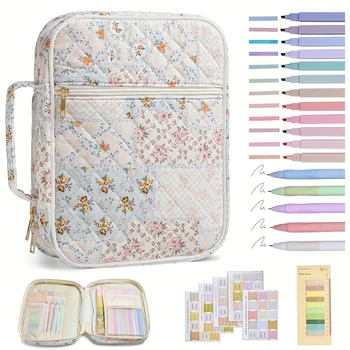 YANZAI Book storage Bible Cover Case for Women Large Bible Cover with Durable Handle Bible Carrying Case for Girls Bible Study 1