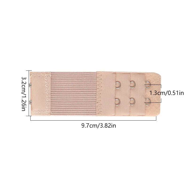 Bra Extender 1pc/5pcs Women 3 Row 2 Hooks Elastic Strap Underwear Bra Extension Adjustable