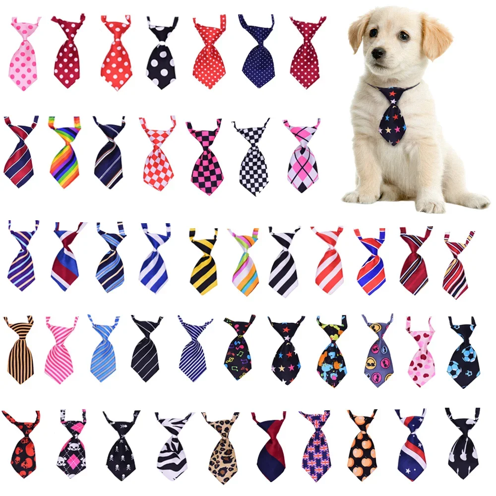 30/50/100pcs Dog Neckties For Valentine's Dogs Bowties/Tie Small Dogs Pets  Bow Tie Regular Necktie For Small Dogs Cats 4