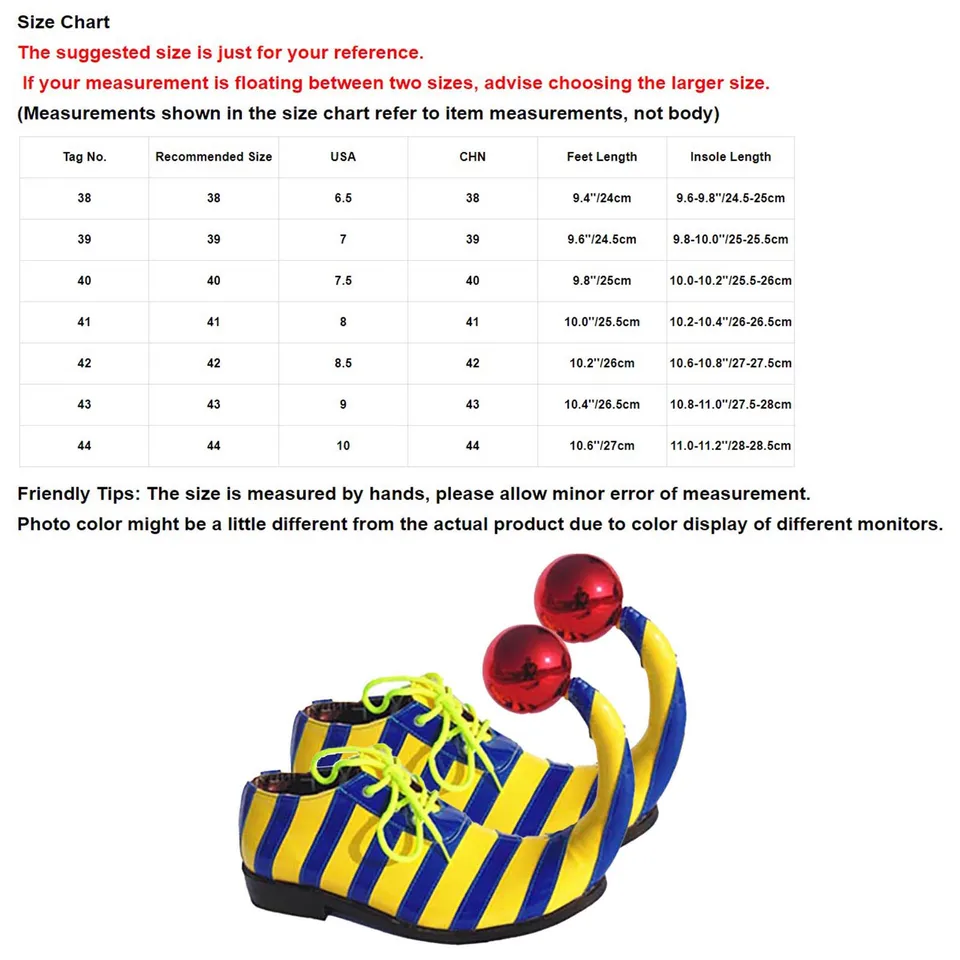 Scarpe Da Clown Per Adulti - Accessorio Costume Carnevale, Taglia Unica, Lunghezza 35cm - Foto 6