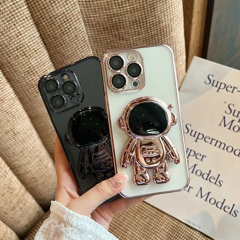 Luxury Astronaut Electroplated Case For Iphone 14 13 11 12 Pro Max Xs X Xr 7 8 Plus Se 2020 22
