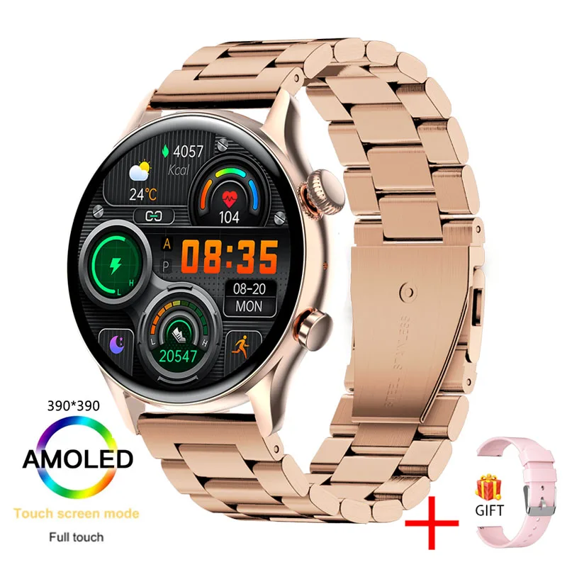 2022 NFC Smartwatch Men AMOLED 390*390 HD Screen Always display the time Bluetooth Call IP68 Waterproof Smart Watch For Xiaomi 