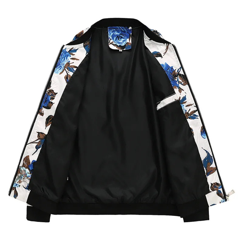 ひろ　3Lサイズ 2kg 2022 Autumn New Printed Jackets Fashion Slim Fit Mens Casual