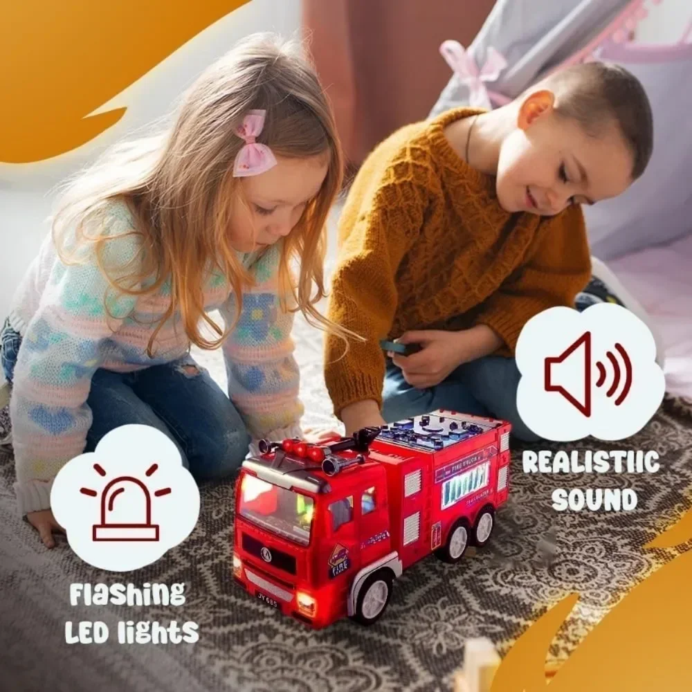 Children's Fire Truck Toy with Lights and Sounds - Perfect Birthday Gift