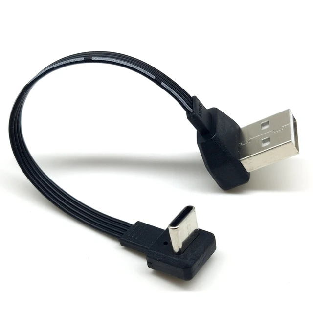 Ultra-thin elbow type-c data cable wire USB2.0 double elbow