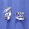 Anime Angel Demon Couple Rings for Women Men Fashion Animal Adjustable Open Ring Promise Matching Couple Ring Party Gifts 1