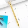 1 Pieces Metal Rose Gold Spinning Ballpoint Diamond Pen Stationery 6