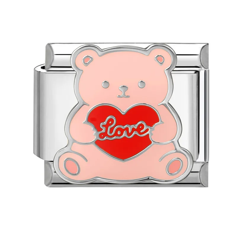 Butterfly Star Heart Square Beads Stainless Steel Bracelet Jewelry DIY Wholesale
