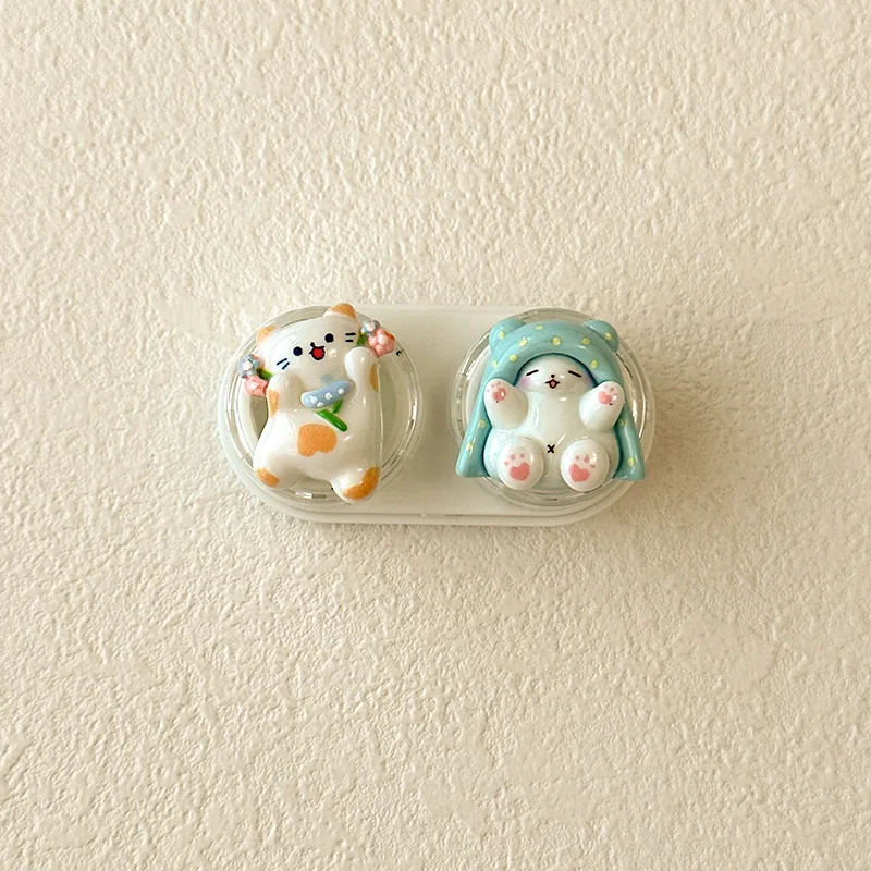 Contact Lens Cases Container Travel Set Cartoon Cute