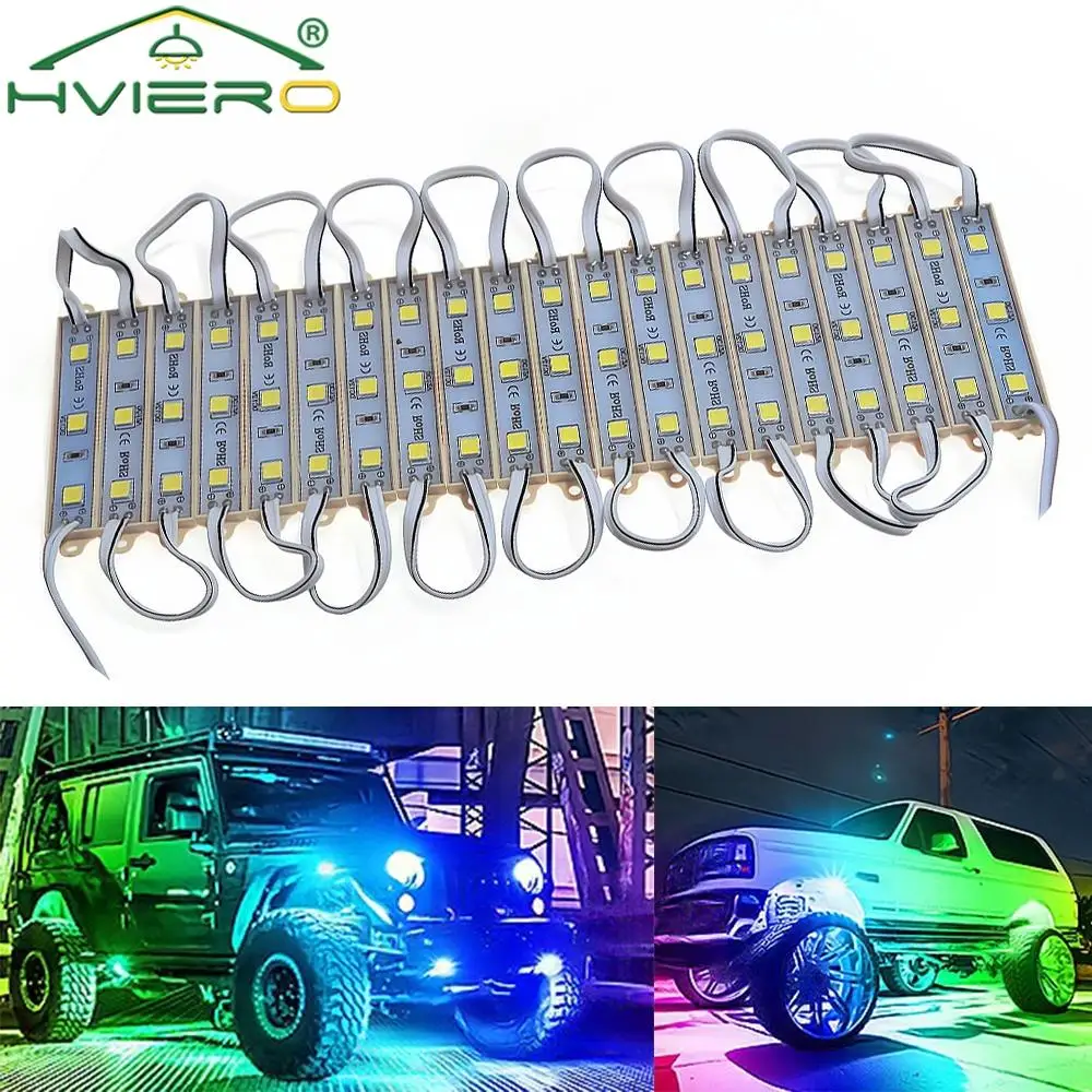 20X 5050 3LED Patch Module Waterproof IP65 DC 12V White Warm Light RGB Super Backlight Module Lighting Advertising Box Sign