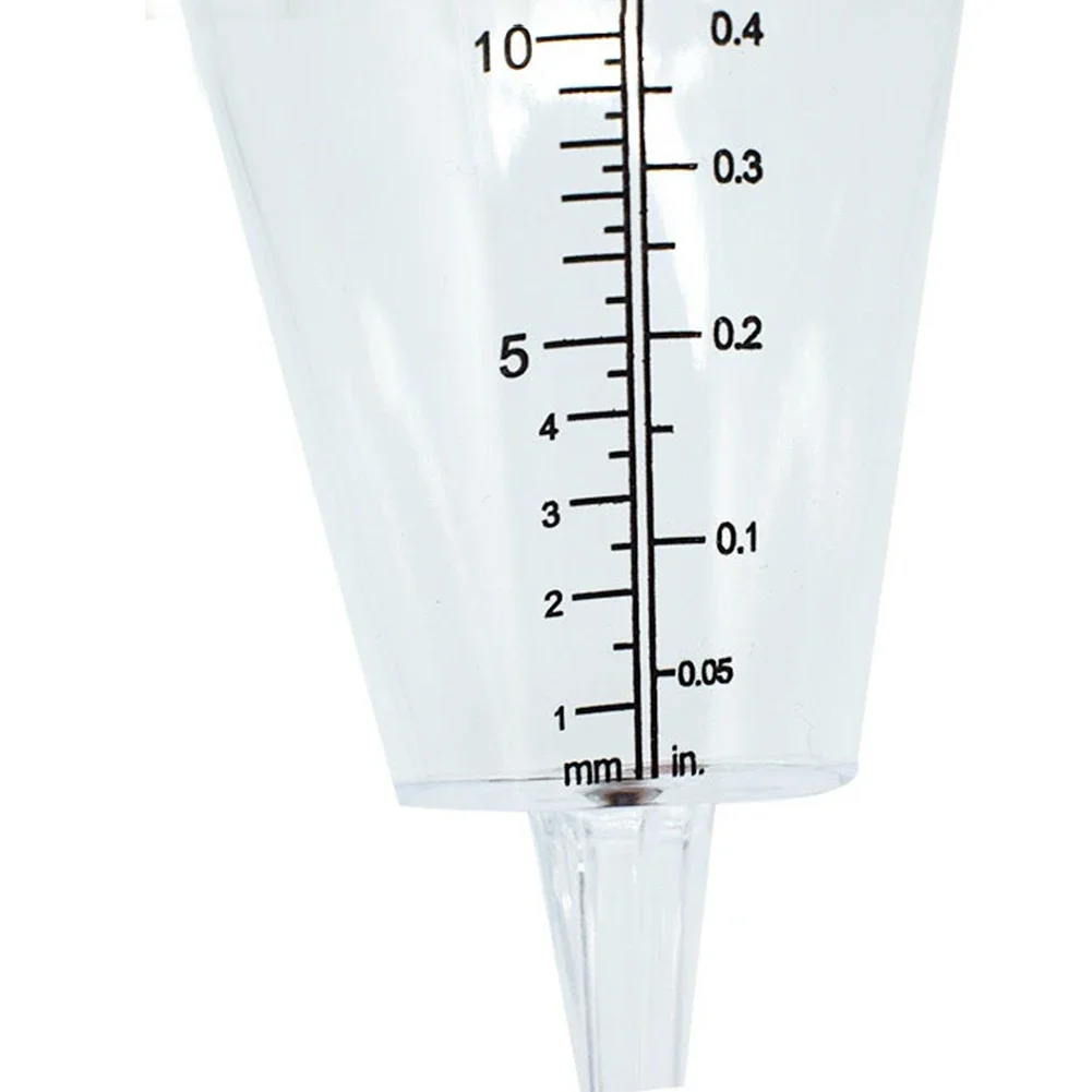 1*Conical Rain Gauge Plastic Clear Outdoor Home Garden DIY Craft Tool Professional 10*21.5cm For Easy Observation Tools New
