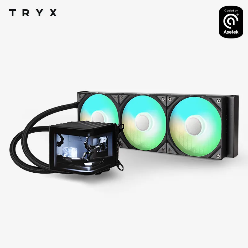 Trxパノラマ液体クーラーargb、曲面スクリーン、asetek 8th