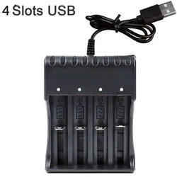 Dual-Slot Lithium Battery Charger for Rechargeable 18650 Batteries (4 Slots-type 1)