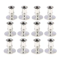2/4pcs Traditional Shape Taper Standard Plastic Candle Holders Candlestick Wedding Dinner Decor for Electronic Candles ForParty 6