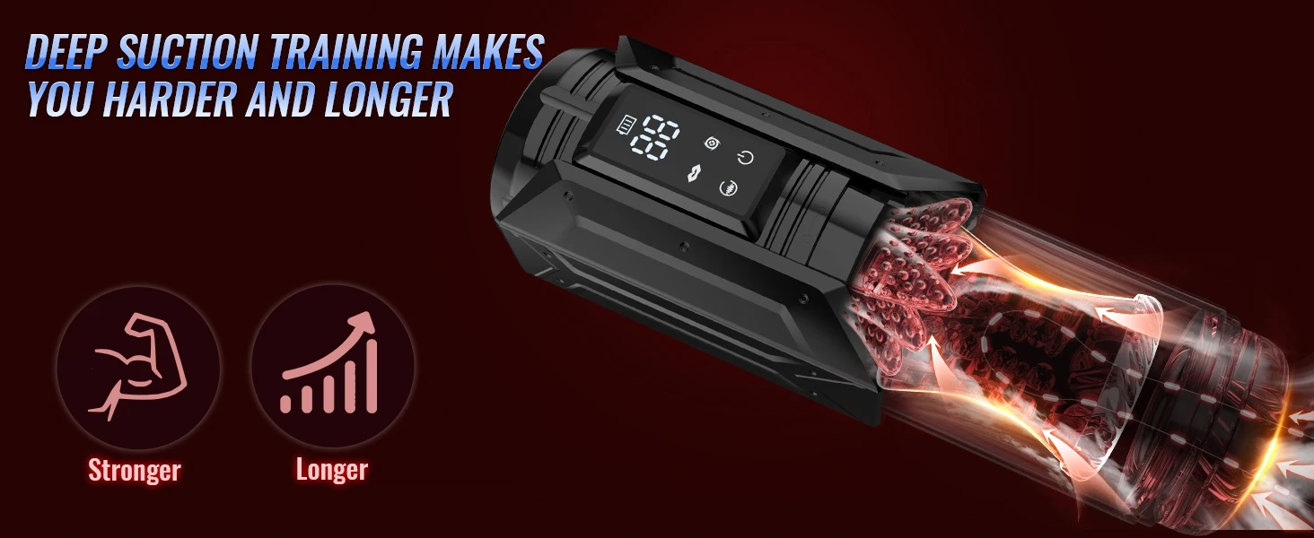 HeartCaptor APP-Controlled Electric Male Masturbator Cup with 7 Modes Waterproof Silicone Stroker - Details 4