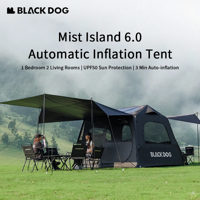 BLACKDOG Portable Automatic Inflation Blackout Camping Tent 1
