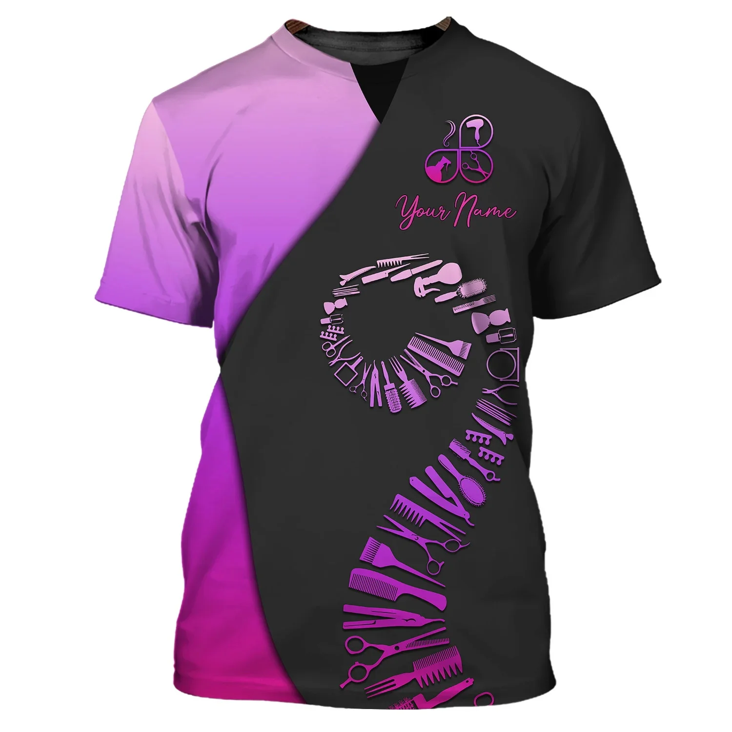Sommer Herren T-Shirt Friseur personalisierte 3D gedruckt Unisex T-Shirt Friseur Werkzeuge individuelles T-Shirt (nicht Arbeitskleidung) DW181 – Detail 32