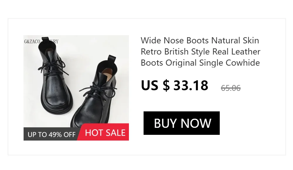 Genuine Leather Wide Toe Women's Shoes Spring Cowhide Short Boots Soft Sole Lace-up High-top Original Single Shoes
