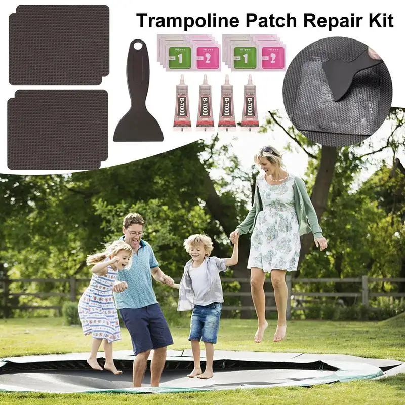 Trampoline Patch Repair Kit 20*10CM Square Waterproof Tent Repair Crack  Prevent Shedding Repair Trampoline Mat - AliExpress