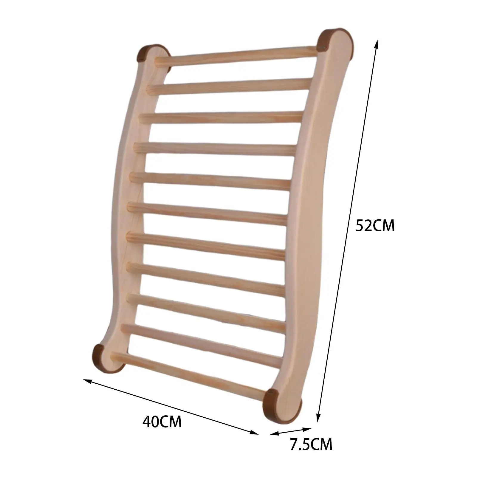 Sauna Backrest Fully Assembled Ergonomic Non Slip Comfortable Sauna Chair with Back Support Curved Cushion for Sauna Barrel