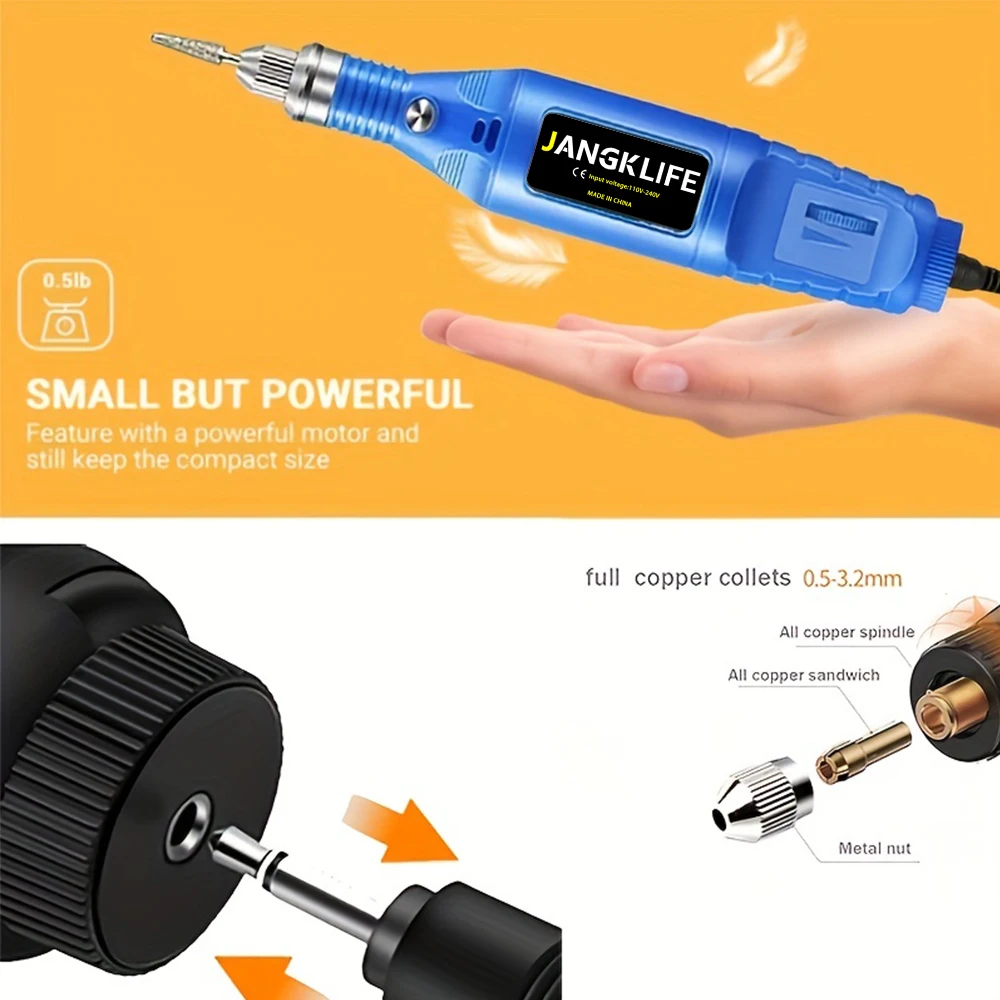 12V Mini Drill Electric Carving Pen Variable Speed Drill Rotary Tools Kit  Engraver Pen for Grinding Polishing