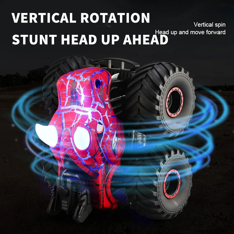 RC Car 2.4G Dinosaur Spray Off-road Stunt Rock Climbing Car Lighting Simulation  Remote Control Cars Kids Toy for Boys Gift 3