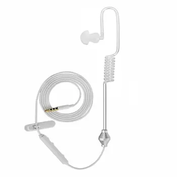 Single Headphone Secret Service Air Tube 3.5mm Anti Radiation Mobile Phone Earphone With Air Pipe Mic For Phone for Samsung 1