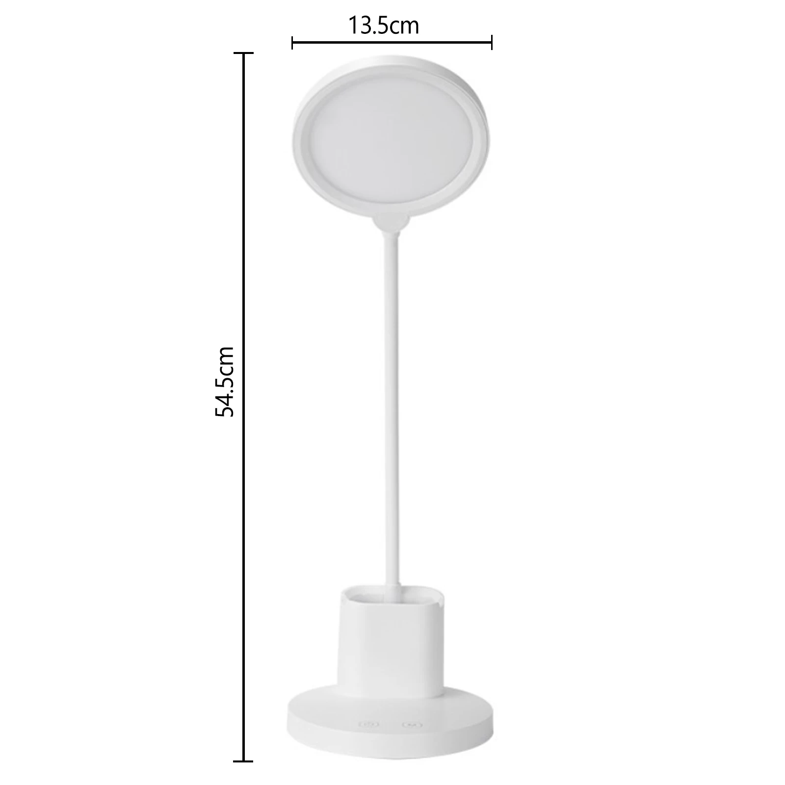 White LED Touch Control Dimmable Table Lamp with Pen Holder