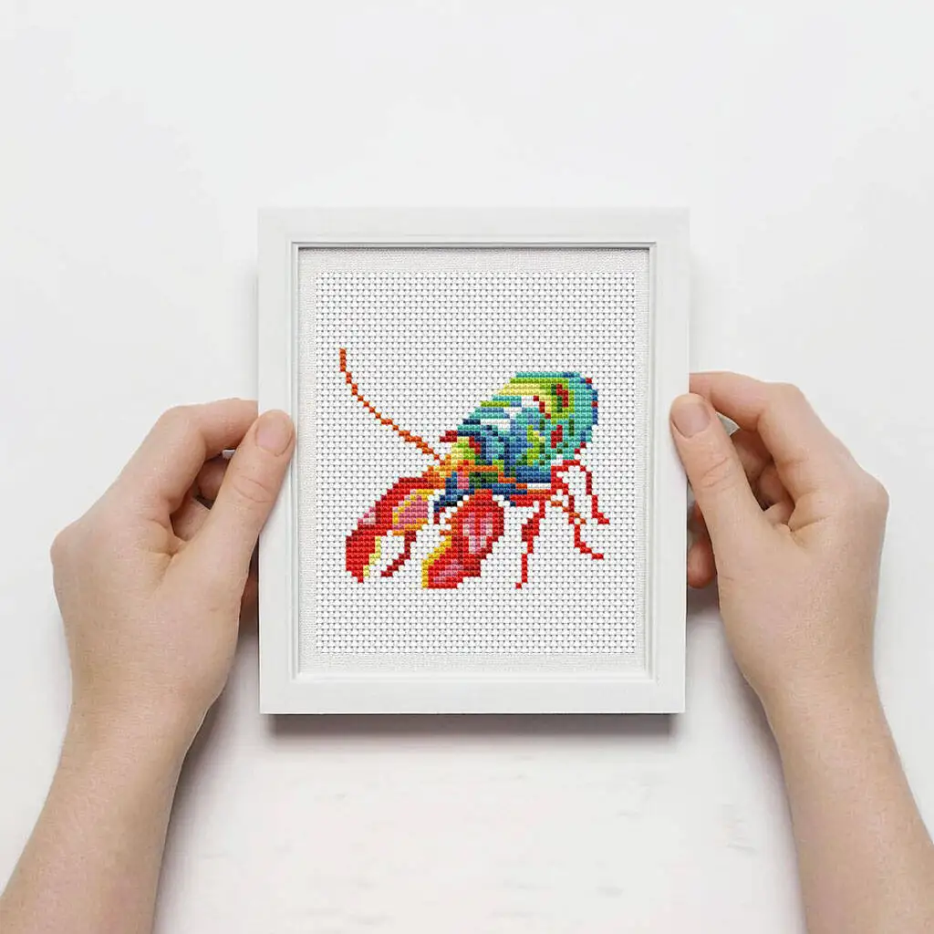 12pcs Fish Cross Stitch Set Seahorse Embroidery Kit Needlework Bathroom Decor Creative Hobbies Wall Paintings