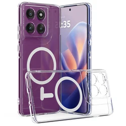 Transparent Hard Magnetic Back Cover Case for MOTO Edge 70 5G (Clear)