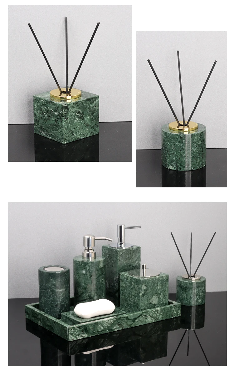 Indian Green Marble Bathroom Set image 5