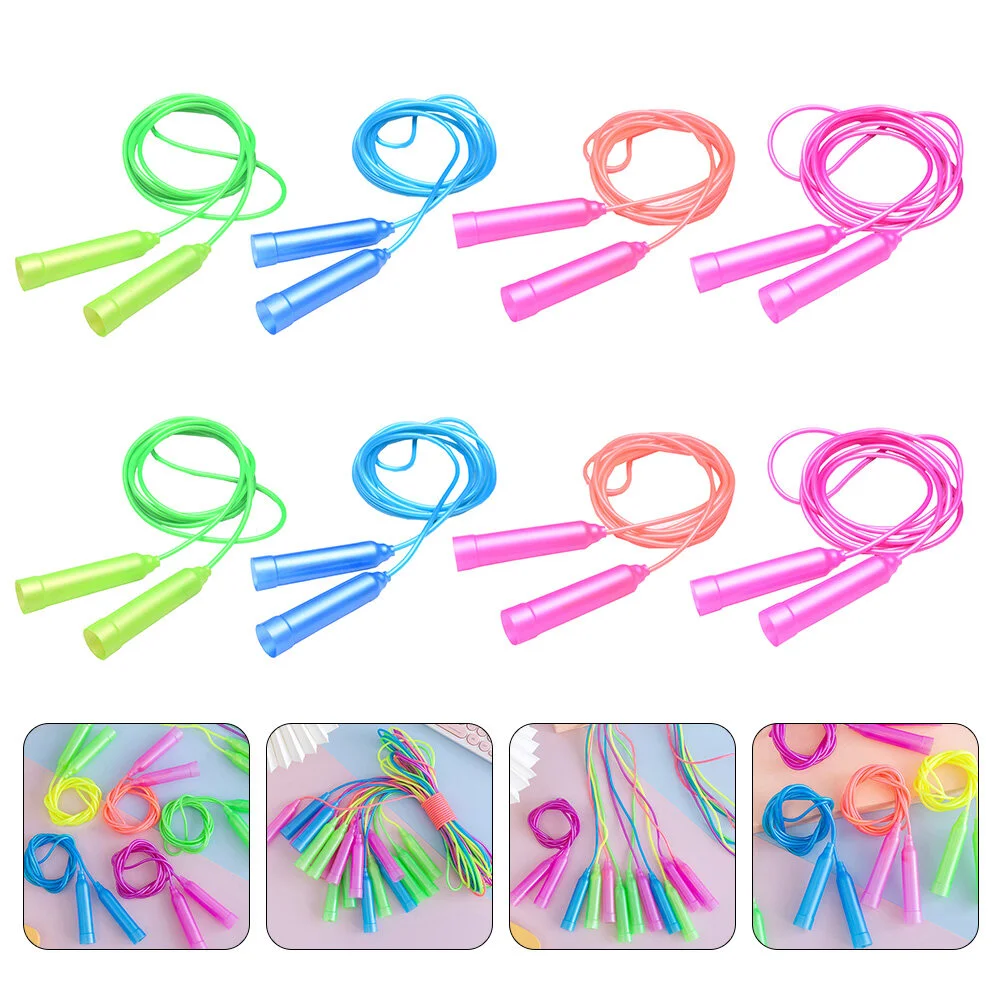 Jump rope 8Pcs plastic skipping rope kid toys toddler outdoor exercising kids abs fitness