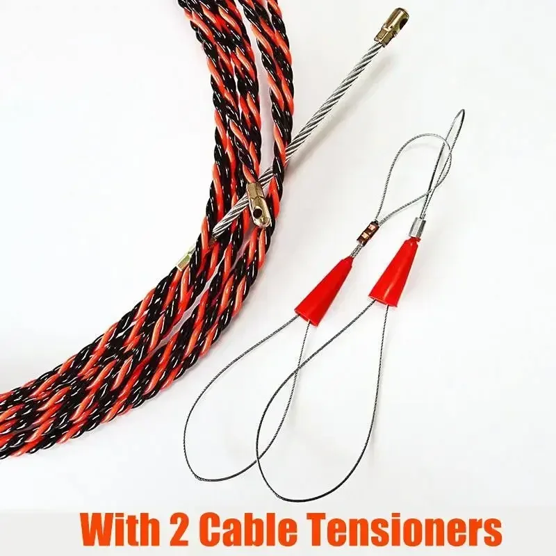 5-40M 5mm Cable Puller Fiberglass Electric Cable Wire Puller Electrical Tool Tape Guide Device Push Duct Snake Rodder Fish cable puller