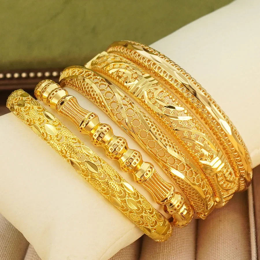 Middle Eastern Gold 24K Copper Plated Gold Middle East Geometric Hollow Design Ladies ...