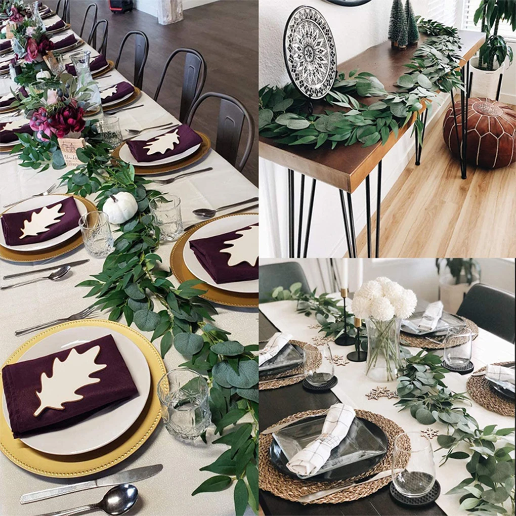 

Easy Care And Decoration With Artificial Rattan Garland Eucalyptus Garland Widely Application 2m