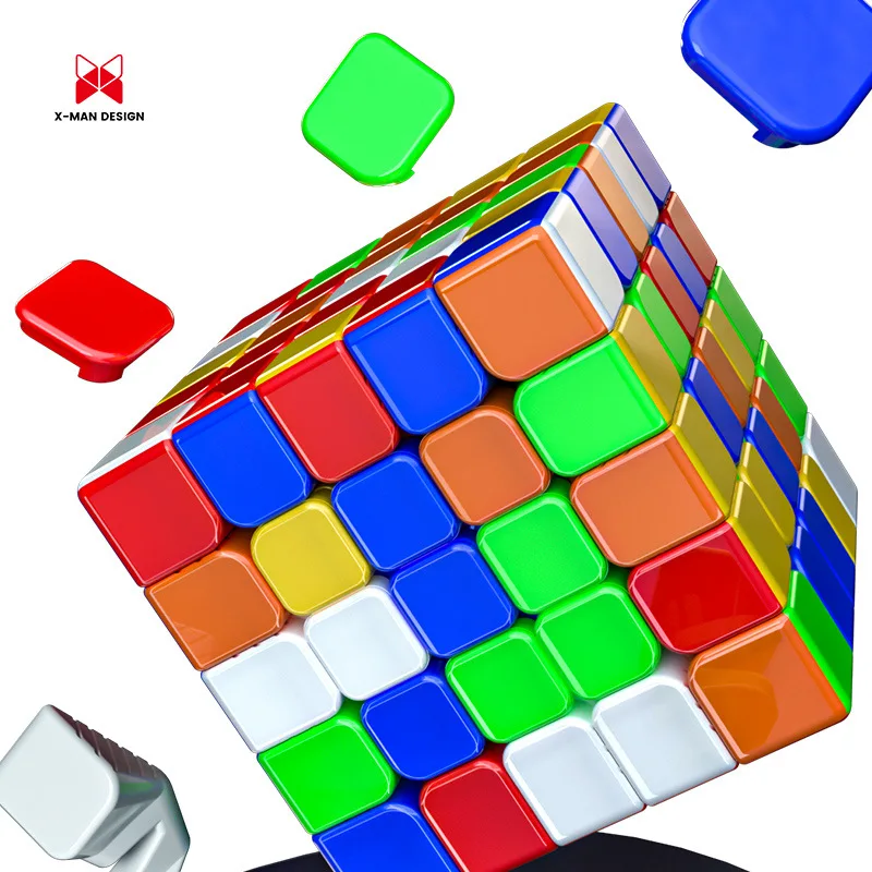 Qiyi XMD Hong 5x5 UV Magnetic Magic Speed Cube Stickerless Professional Fidget Toys XMD 5X5 Cubo Magico Puzzle Cubo Magico