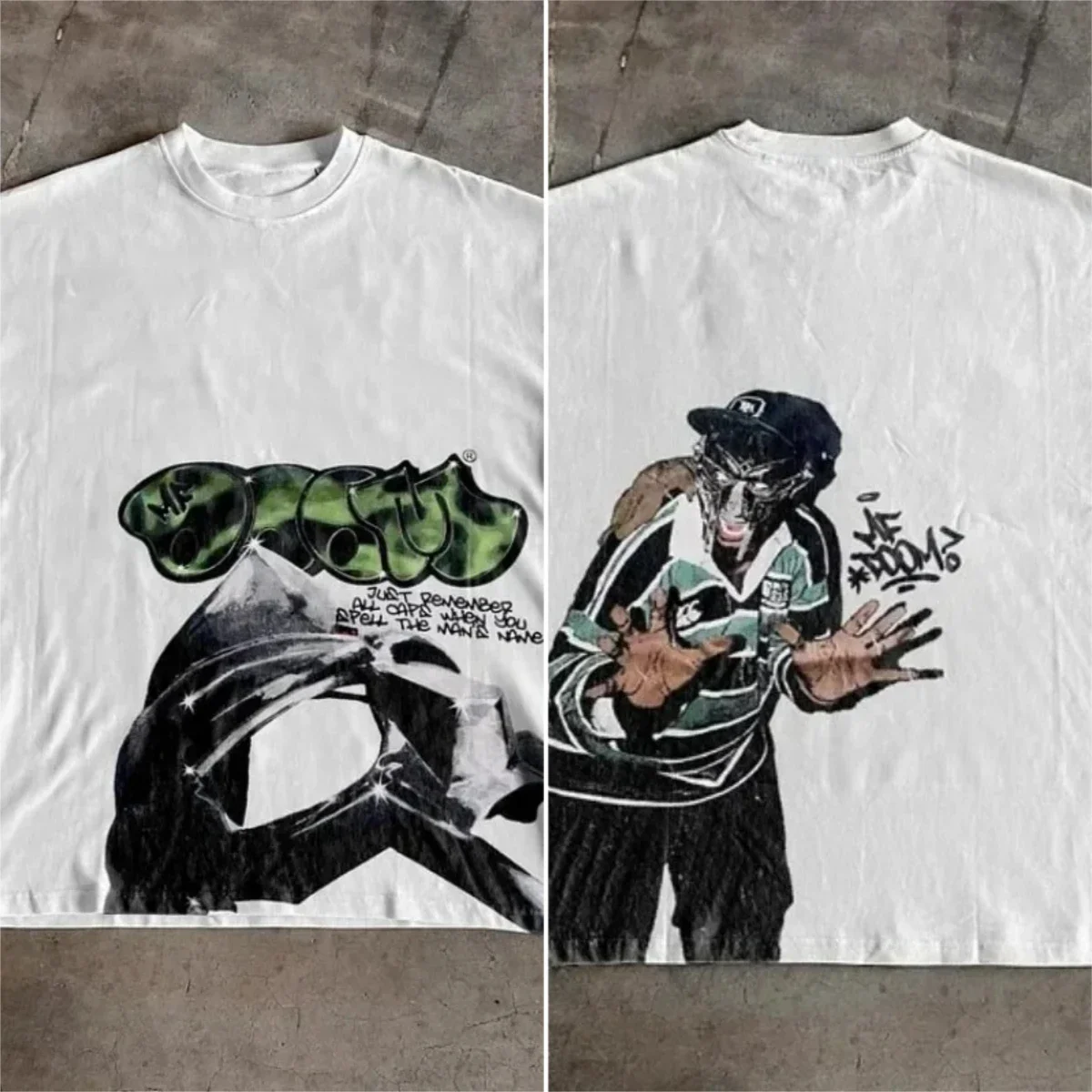 Sopula Vintage The Illest Villain Mf Doom Graphic Casual Street Basketball T-Shirt Harajuku Oversized T Shirt Graphic T Shirts 1