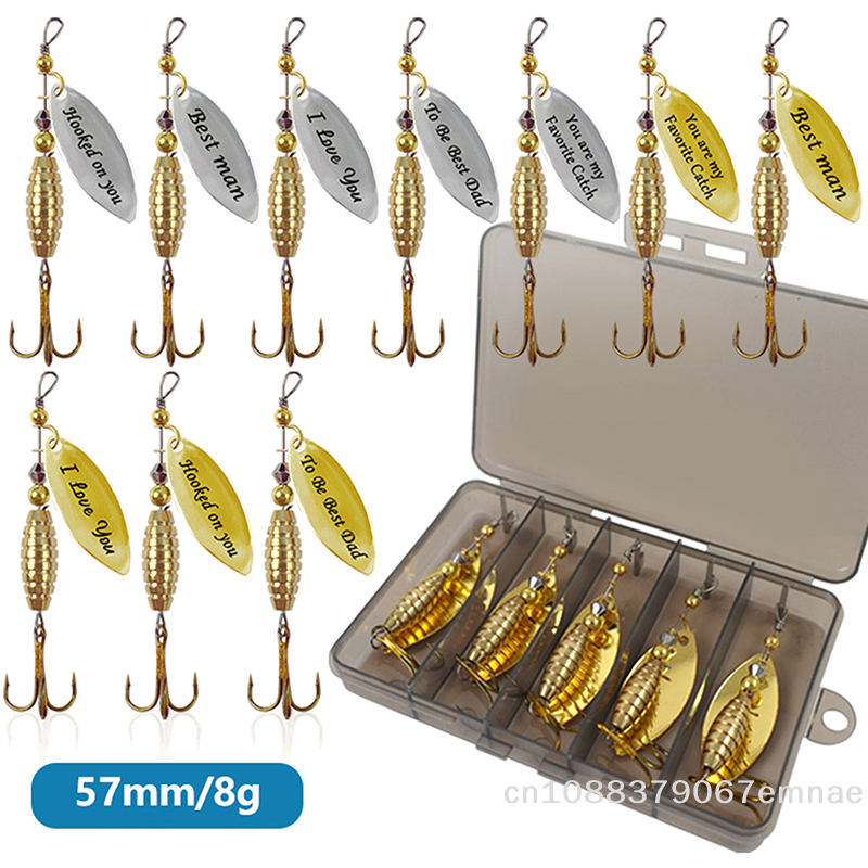 【xxx】 Spinner Lure Sequins With Treble Hook Metal Spoon Lure Hard Fishing Lure With Fishing Tackle Box Father's Day Gift[ZYS]