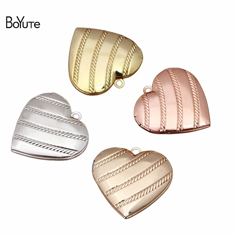 

BoYuTe (10 шт./лот) 29*7 мм металлическая латунная подвеска в форме сердца, винтажная бижутерия, оптовая продажа